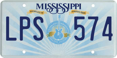 MS license plate LPS574