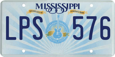 MS license plate LPS576