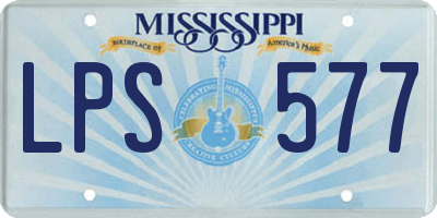MS license plate LPS577