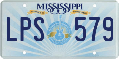 MS license plate LPS579