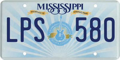 MS license plate LPS580