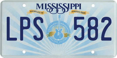 MS license plate LPS582