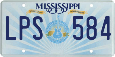 MS license plate LPS584