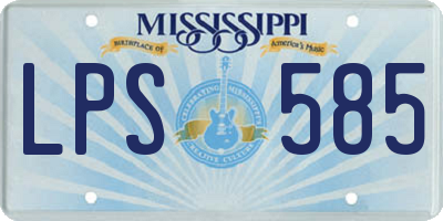 MS license plate LPS585