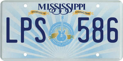 MS license plate LPS586