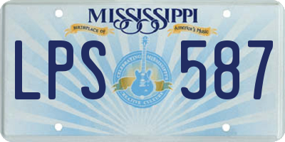 MS license plate LPS587