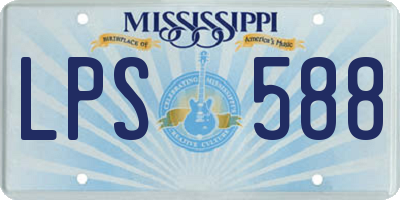 MS license plate LPS588