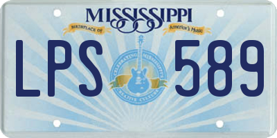 MS license plate LPS589