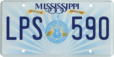 MS license plate LPS590