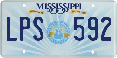 MS license plate LPS592