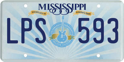 MS license plate LPS593