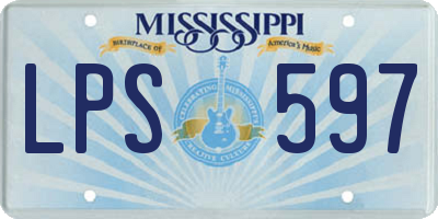 MS license plate LPS597