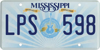 MS license plate LPS598