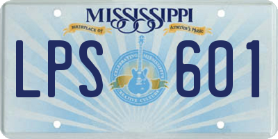 MS license plate LPS601
