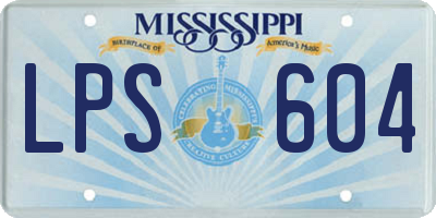 MS license plate LPS604