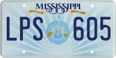 MS license plate LPS605