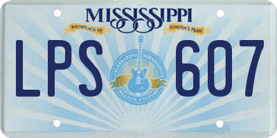 MS license plate LPS607