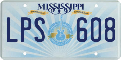MS license plate LPS608