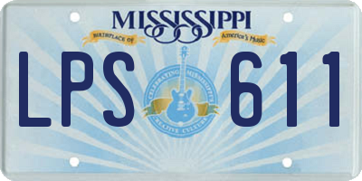 MS license plate LPS611