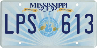 MS license plate LPS613