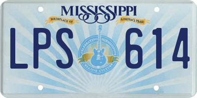 MS license plate LPS614