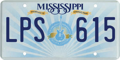 MS license plate LPS615