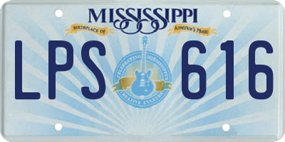 MS license plate LPS616