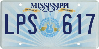MS license plate LPS617