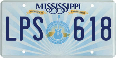 MS license plate LPS618