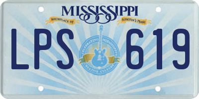 MS license plate LPS619