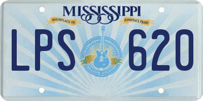 MS license plate LPS620