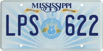 MS license plate LPS622