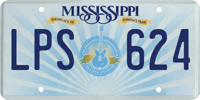 MS license plate LPS624