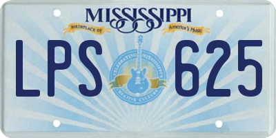 MS license plate LPS625