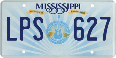 MS license plate LPS627