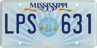 MS license plate LPS631