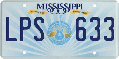 MS license plate LPS633