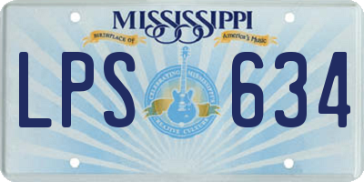 MS license plate LPS634
