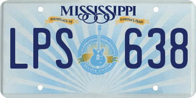 MS license plate LPS638