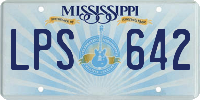 MS license plate LPS642