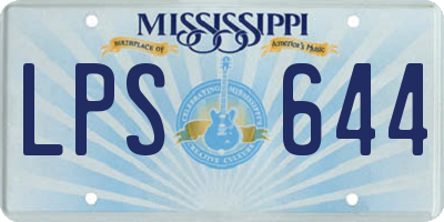 MS license plate LPS644