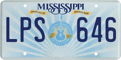 MS license plate LPS646