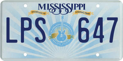 MS license plate LPS647