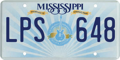 MS license plate LPS648