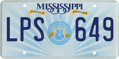 MS license plate LPS649