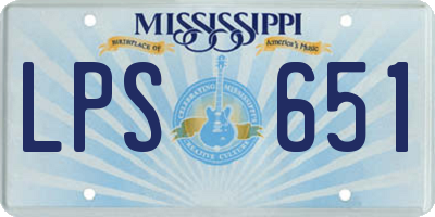 MS license plate LPS651