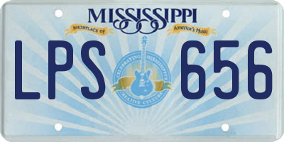 MS license plate LPS656