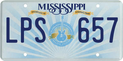 MS license plate LPS657