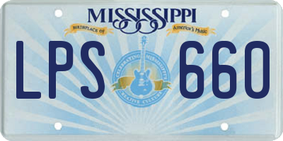 MS license plate LPS660