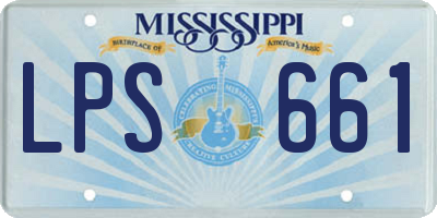 MS license plate LPS661